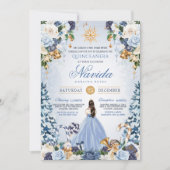 Winters Wonderland Vakantie Sneeuw Prinses Quince Kaart (Voorkant)