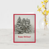 Winter's Wonderland van sneeuw Kaart (Gele Bloem)