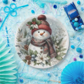 Winters zachte vreugde papieren bordje (Feest)