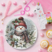 Winters zachte vreugde papieren bordje (Feest)