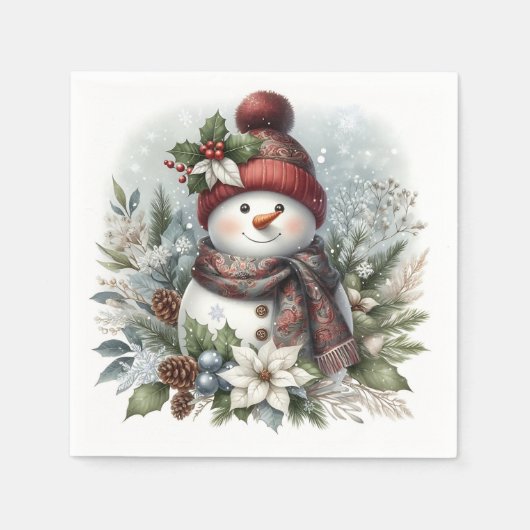 Winters zachte vreugde servet (Voorkant)