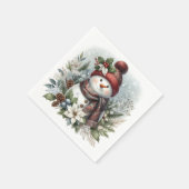 Winters zachte vreugde servet (Hoek)