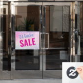 Wintersale, Doe-het-zelf Bericht, Sneeuwvlokken, F Raamsticker (Kantoordeur)