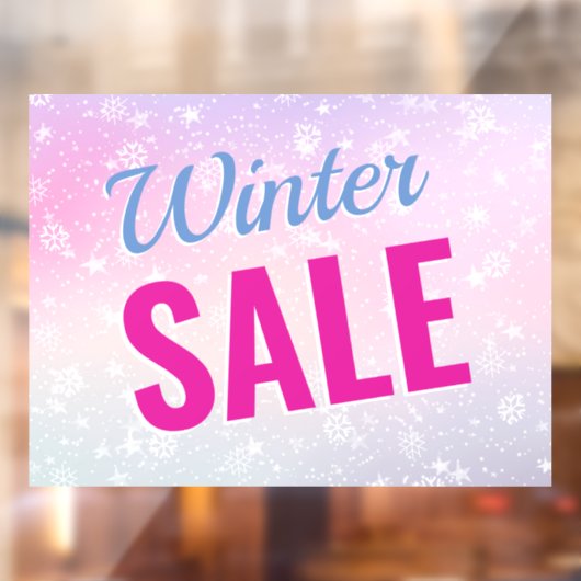 Wintersale, Doe-het-zelf Bericht, Sneeuwvlokken, F Raamsticker (Vel 2)