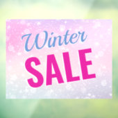 Wintersale, zelf te bewerken bericht, sneeuwvlokke raamsticker (Vel 3)
