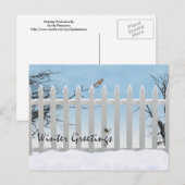 Wintersalutaties Feestdagenkaart (Voorkant / Achterkant)