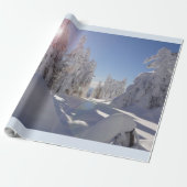 Winterscape Wrapping Paper Cadeaupapier (Uitgerold)