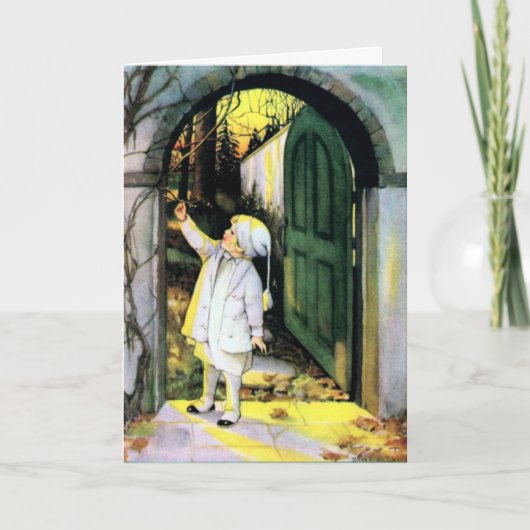 wintersceen feestdagen kaart (Voorkant)