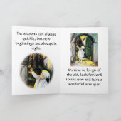 wintersceen feestdagen kaart (Binnen)