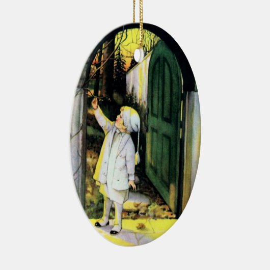  wintersceen keramisch ornament (Rechts)