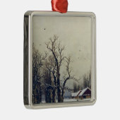Winterscène, 19e eeuw metalen ornament (Rechts)