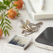 Winterscène, 19e eeuw sleutelhanger (Zijkant)