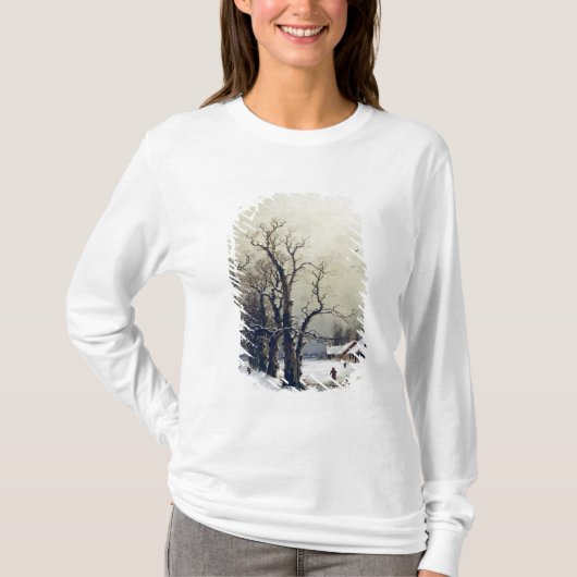 Winterscène, 19e eeuw t-shirt (Voorkant)