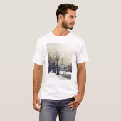 Winterscène, 19e eeuw t-shirt (Voorkant volledig)