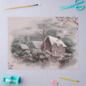 winterscène A Tissuepapier (Craft)