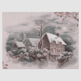 winterscène A Tissuepapier