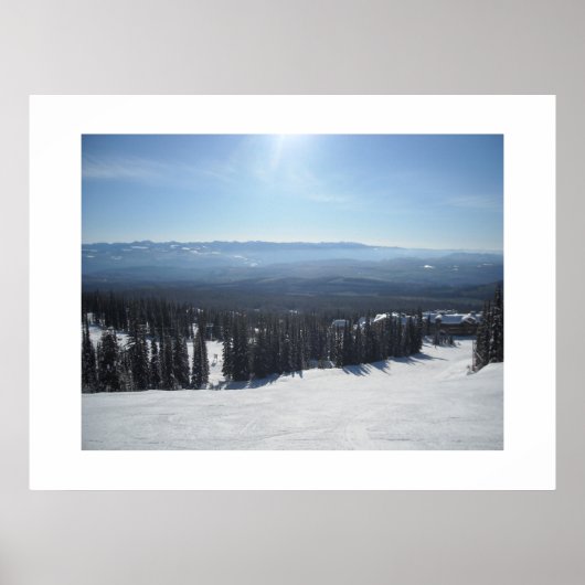 Winterscène bij Big White Poster (Voorkant)