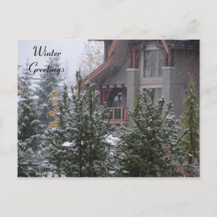 Winterscène bij Whistler, B.C. Briefkaart