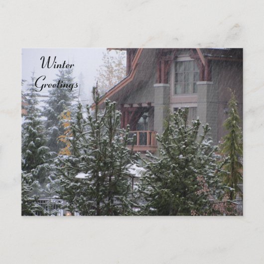 Winterscène bij Whistler, B.C. Briefkaart (Voorkant)