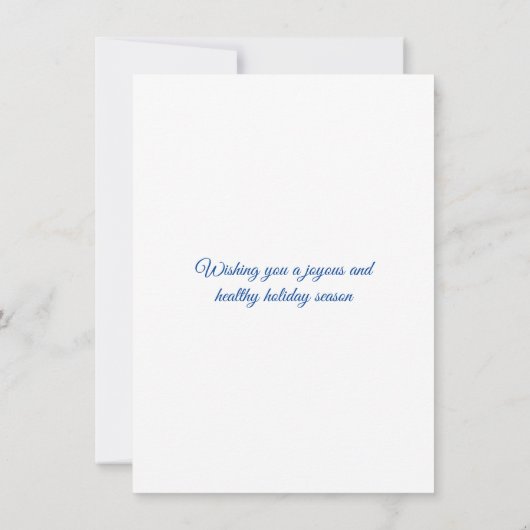 Winterscène Blue Chiropractic Feestdagenkaart (Achterkant)