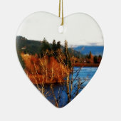 Winterscène Columbia Gorge Keramisch Ornament (Rechts)