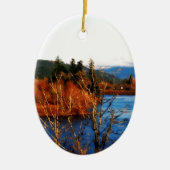 Winterscène Columbia Gorge Keramisch Ornament (Voorkant)