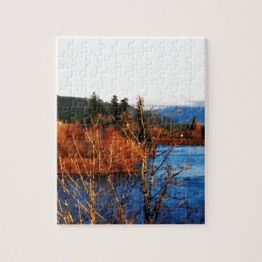 Winterscène Columbia Gorge Legpuzzel (Verticaal)