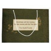  winterscène en kerstbegroeting groot cadeauzakje (Achterkant)