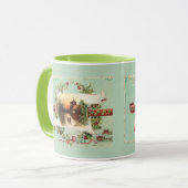 winterscène en kerstbegroeting mok (Voorkant links)