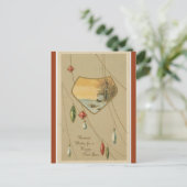  winterscène en Pareltjes Gelukkig Nieuwjaar Briefkaart (Staand voorkant)