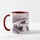  winterscène. Fine Art Kerstcadeau Mok (Links)