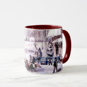  winterscène. Fine Art Kerstcadeau Mok (Voorkant rechts)