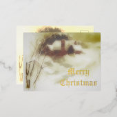  winterscène folie feestdagen briefkaart (Voorkant / Achterkant)