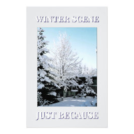 winterscène foto afdruk