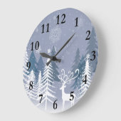 Winterscène (groot) wandklok (Hoek)