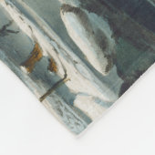  winterscène Ice Skating Holiday Kerstmis Fleece Deken (Hoek)