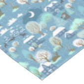 Winterscène in Blues Cotton Tablecloth Tafelkleed (Gekanteld)