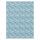 Winterscène in Blues Cotton Tablecloth Tafelkleed (Voorkant)