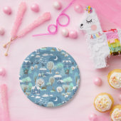 Winterscène in Blues Holiday 7-inch Borden Papieren Bordje (Feest)