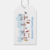 WINTERSCÈNE IN HET PARK CADEAULABEL (Achterkant)