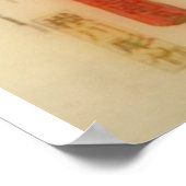 winterscène -  Japanse kunstdriepoot Poster (Hoek)