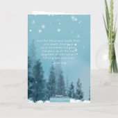Winterscène Johannes 1:14 Genade en Waarheid Kerst Kaart (Achterkant)