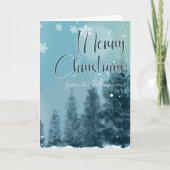 Winterscène Johannes 1:14 Genade en Waarheid Kerst Kaart (Voorkant)