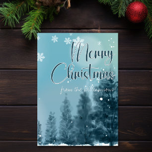 Winterscène Johannes 1:14 Genade en Waarheid Kerst Kaart