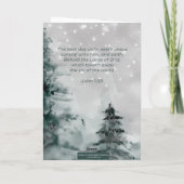 Winterscène Johannes 1:29 Lam Gods Kerstmis Kaart (Achterkant)