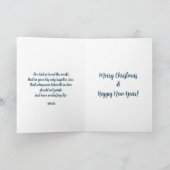 Winterscène Johannes 3:16 Eeuwig leven Kerstmis Kaart (Binnen)