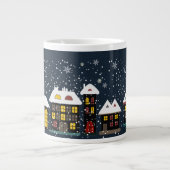 Winterscène jumbosoep grote koffiekop (Voorkant)