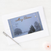 Winterscène Kerst sticker (Envelop)