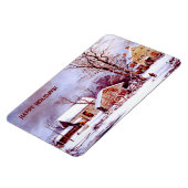 winterscène. kerstcadeau magneet (Linkerzijde)