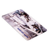 winterscène. kerstcadeau magneet (Rechterzijde)